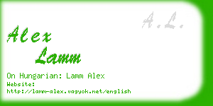 alex lamm business card